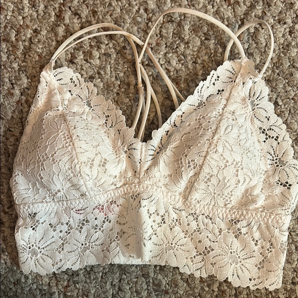 Victoria's Secret Cream Lace Bralette